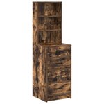 Highboard vidaXL Chêne Fumé 40x41x135 cm Bois d'ingénierie
