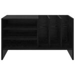 vidaXL Meuble à vinyles Chêne noir 78 5 x 35 x 45 cm Bois d'ingénierie