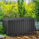 Keter Boîte de rangement de jardin Kentwood 350 L Anthracite
