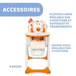 CHICCO Chaise Haute Polly 2 - 4 Roues fancy chicken