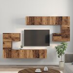 vidaXL Ensemble meuble TV 8 Pièces Bois ancien Moyen 30.5 x 30 x 30 cm