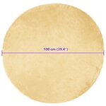 vidaXL Tapis en Peau de Mouton Synthétique Crème 100 x 100 cm