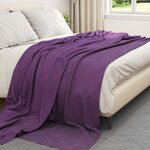vidaXL Jeté Violet 270 x 240 cm Toison