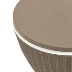 vidaXL Table à glacière 3 en 1 marron clair polypropylène