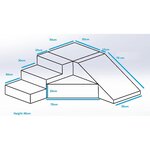 Set de 4 blocs en mousse pour le jeu blanc  rose  gris