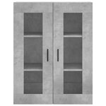vidaXL Buffet haut Gris béton 69 5x34x180 cm Bois d'ingénierie