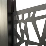 Lame décorative prism gris aluminium pour clôture bois composite