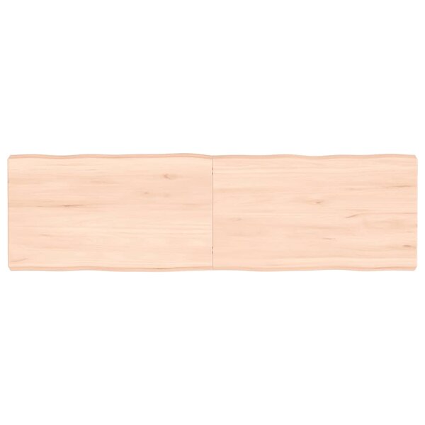 vidaXL Dessus de table bois massif non traité bordure assortie