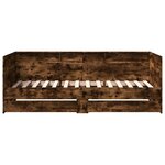 vidaXL Lit de jour avec tiroirs chêne fumé 90x190 cm bois d'ingénierie