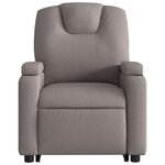 vidaXL Fauteuil inclinable électrique taupe tissu