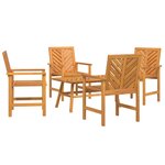 vidaXL Ensemble de salon de jardin Marron Bois d'acacia massif
