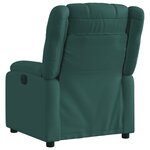 vidaXL Fauteuil inclinable électrique Vert foncé Tissu