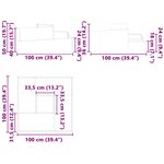 vidaXL Cache-pot de jardin Marron 100 x 100 x 50 cm Acier patiné