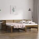 vidaXL Lit coulissant Marron miel 2x(90x190) cm Bois de pin massif