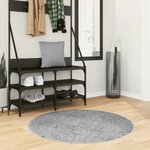 vidaXL Tapis shaggy PAMPLONA poils longs moderne gris Ø 100 cm