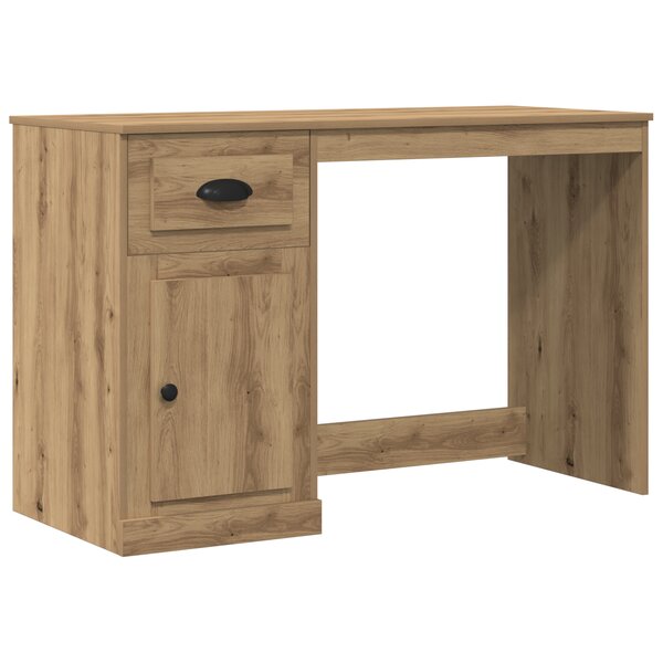 Bureau vidaXL avec rangement Chêne Artisan 50x115x75 cm Bois d'ingénierie
