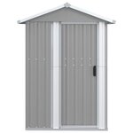 vidaXL Abri de jardin Gris 126x97 5x177 cm Acier galvanisé