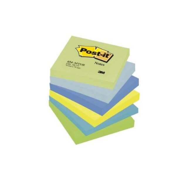 Lot de 6 blocs repositionnables coloris DREAMY dimensions 76x76mm POST-IT