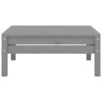 Repose-pied de jardin gris bois de pin solide 02_0014948