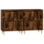 vidaXL Buffets 2 Pièces chêne fumé 60x35x70 cm bois d'ingénierie