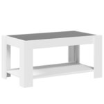 vidaXL Table basse avec LED blanc 93x53x45 cm bois d'ingénierie
