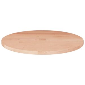 vidaXL Dessus de table rond Ø50x1 5 cm Bois de chêne massif non traité