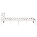 vidaXL Cadre de lit Blanc 210 x 200 cm Bois massif en pin