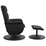 vidaXL Fauteuil inclinable de massage avec repose-pied noir similicuir