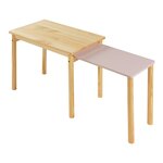 Bureau table poste de travail extensible pour enfant 60 x 38 x 51 5 cm rose 03_0009052
