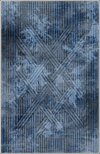 Tapis de salon FISUN 120 x 180 cm - Bleu