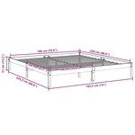 vidaXL Cadre de lit extra long sans matelas 180x220 cm bois massif pin