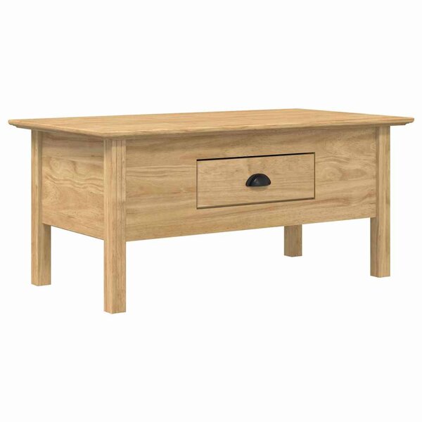 vidaXL Table basse avec tiroir BODO Marron miel 100 x 55 x 45 8 cm