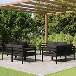 vidaXL Salon de jardin 8 Pièces avec coussins Aluminium Anthracite