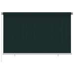 vidaXL Store roulant d'extérieur 240x140 cm Vert foncé PEHD