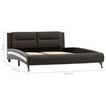 vidaXL Cadre de lit Gris Similicuir 90 x 200 cm