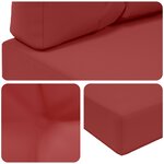 vidaXL Coussin de canapé d'extérieur 2 Pièces Bordeaux Polyester