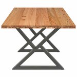 vidaXL Table à manger marron clair bois de chêne massif rectangulaire