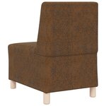 vidaXL Fauteuil avec oreiller 3 Pièces Marron 55 cm Cuir suédé faux