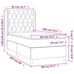 vidaXL Sommier à lattes de lit matelas LED Bleu foncé 80x200cm Velours
