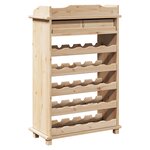 Porte-bouteilles vidaXL 90x60x30 cm en bois massif de pin