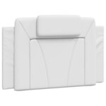 vidaXL Coussin de tête de lit blanc 90 cm similicuir