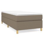 vidaXL Sommier à lattes de lit avec matelas Taupe 90x190 cm Tissu