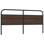 vidaXL Tête de lit chêne marron 190 cm acier et bois d'ingénierie