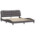vidaXL Cadre de lit sans matelas Hvar gris 180x200 cm similicuir