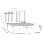 Vidaxl cadre de lit bois de pin massif 135x190 cm double