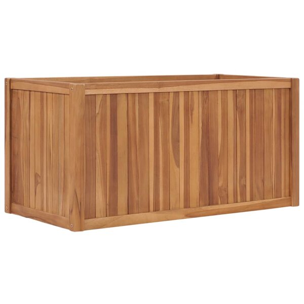 vidaXL Lit surélevé 100x50x50 cm Bois de teck solide