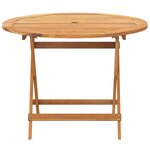 vidaXL Ensemble à manger de jardin 5 Pièces motif de feuilles tissu bois