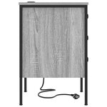 vidaXL Cabinet de chevet avec tiroir 2 Pièces Gris Sonoma 42 x 41 x 61 cm