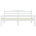 vidaXL Cadre de lit avec 2 tiroirs Blanc Bois de pin massif 140x200 cm