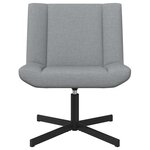 vidaXL Chaise pivotante Gris clair 63 x 75 x 76 cm tissu